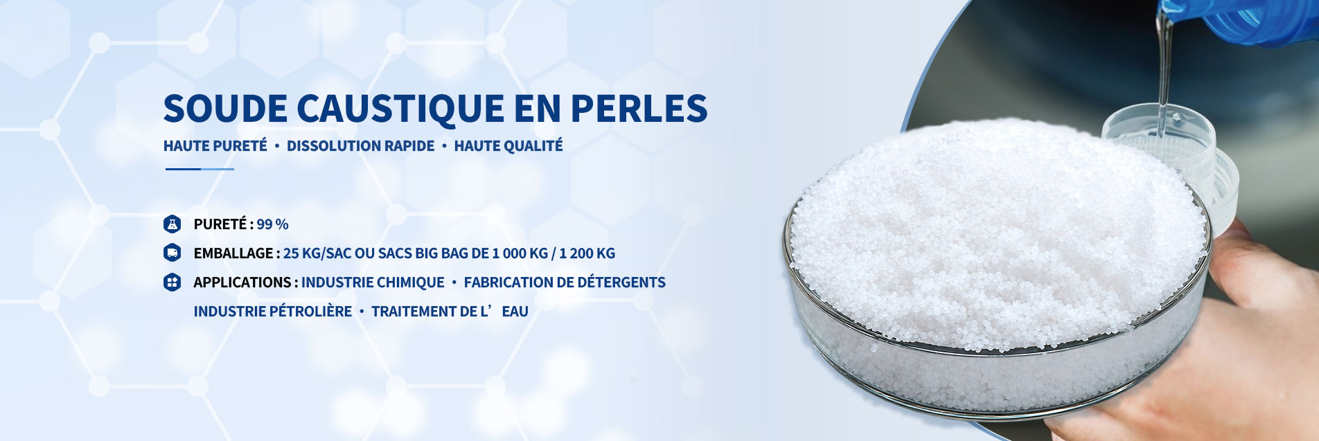 Soude caustique en perles (perles de soude), Fangyuan Chimie