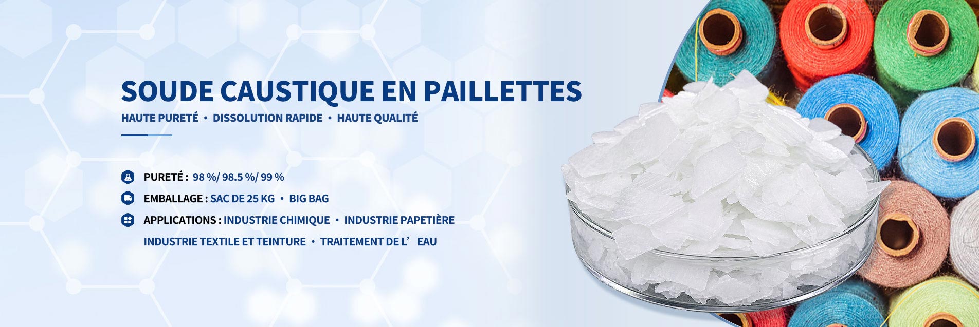 Produit fini de soude caustique en flocons, Fangyuan Chimie