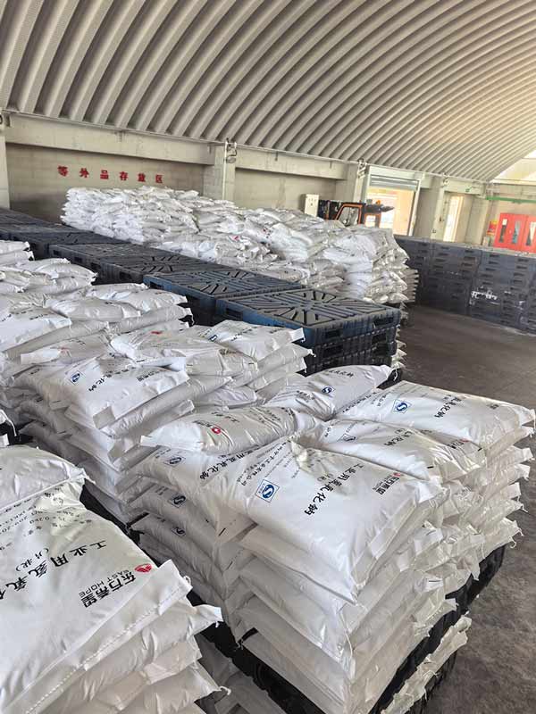 Bag of 99% pure caustic soda for soap making with moisture proof seal
