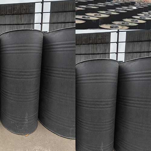Heavy-duty steel containers designed for export and transport of caustic solid
