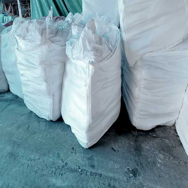 Palletized stock of export grade naoh-sodium-hydroxide in chemical warehouse