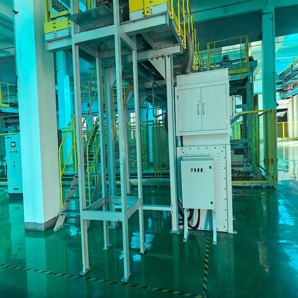 Standardized chemical manufacturing plant interior for solid-sodium-oxide supply