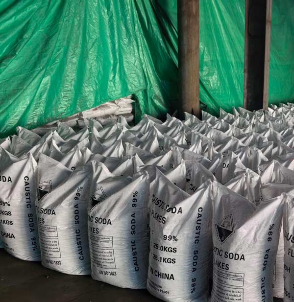 Bulk inventory of the best caustic soda flakes with 99 percent purity, ready for high performance industrial applications.